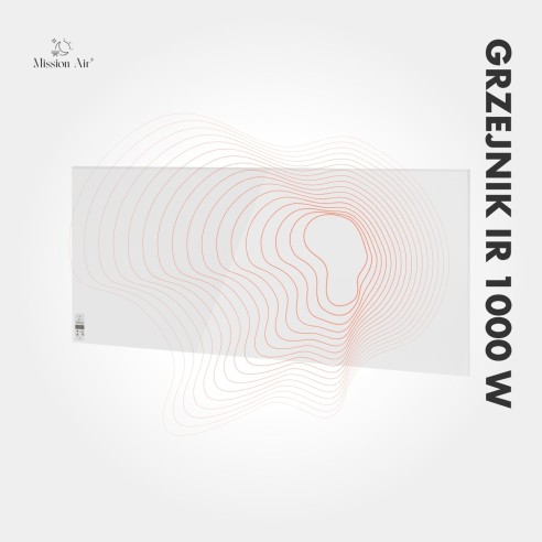 IR 1000 W Infrared Heater | Side Thermostat, White