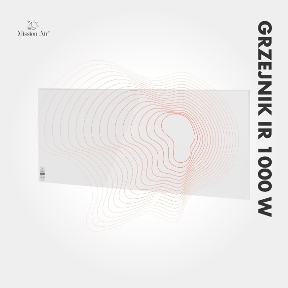 IR 1000 W Infrared Heater | Side Thermostat, White