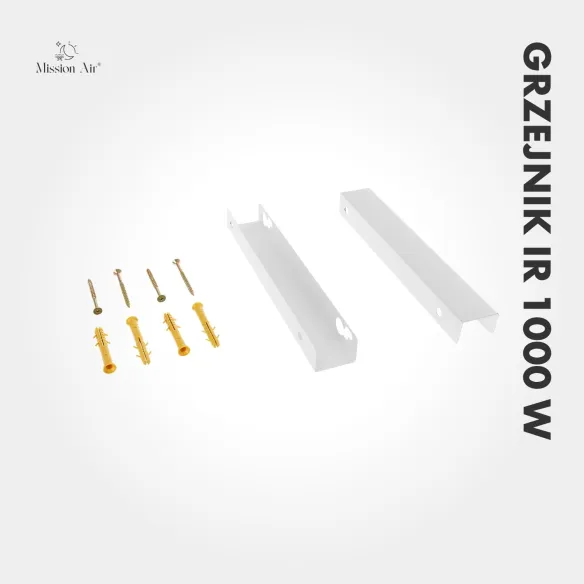 Zestaw montażowy grzejnika IR – kołki i listwa