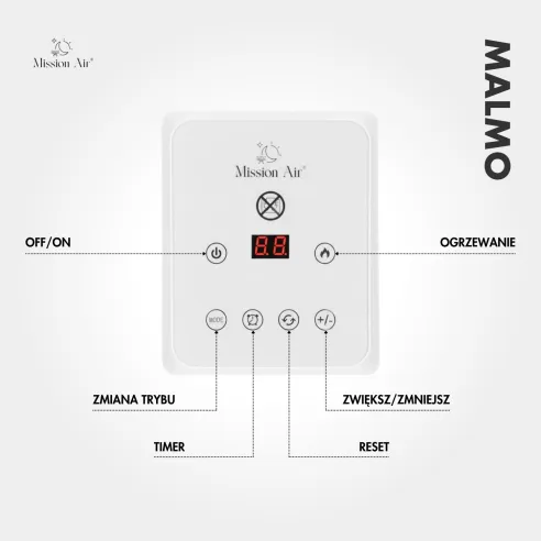 Panel sterowania termowentylator MALMO 2400W