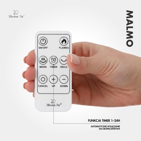 MALMO 2400 W PTC Column Fan Heater | White