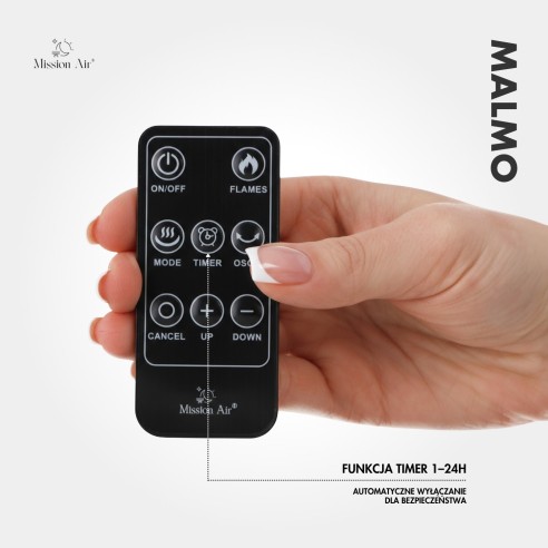 MALMO 2400 W PTC Column Fan Heater | Black