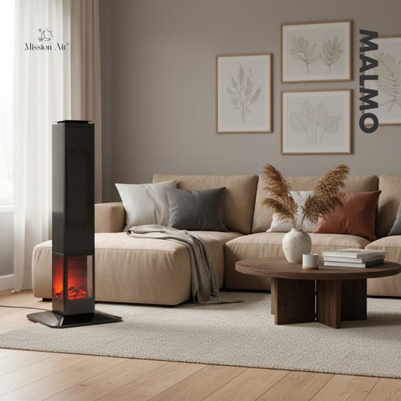 MALMO 2400 W PTC Column Fan Heater | Black