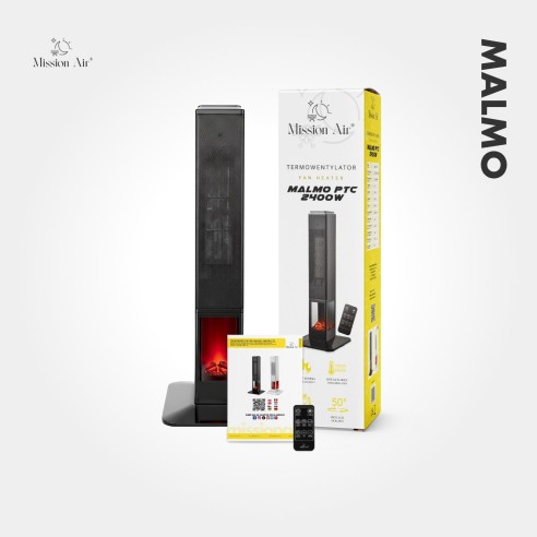 MALMO 2400 W PTC Column Fan Heater | Black