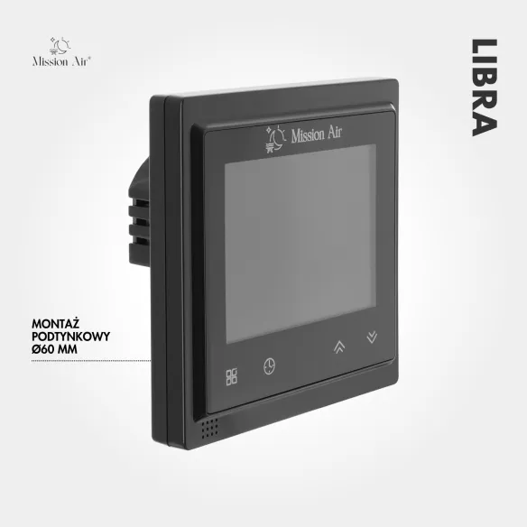termostat pokojowy LIBRA WiFi czarny front