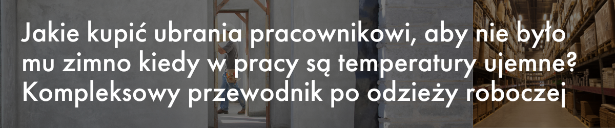 Jakie kupić ubrania pracownikowi, aby nie było mu zimno kiedy w pracy są temperatury ujemne?